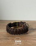 Biothane x Paracord Halsband Braun XS