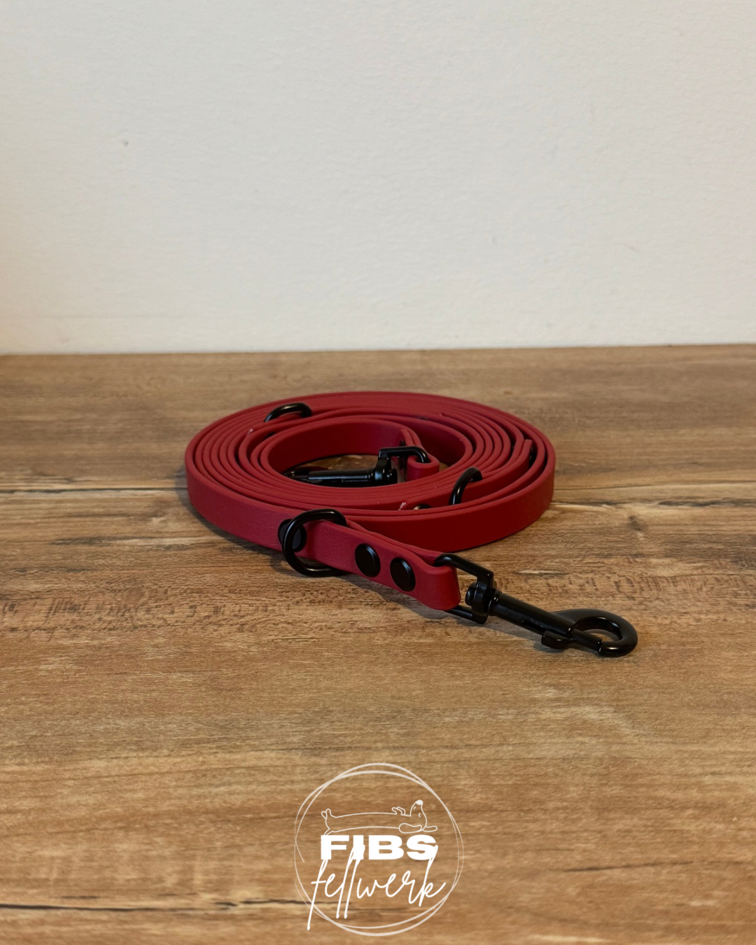 Crossbody Biothane Hundeleine Crimson Rot