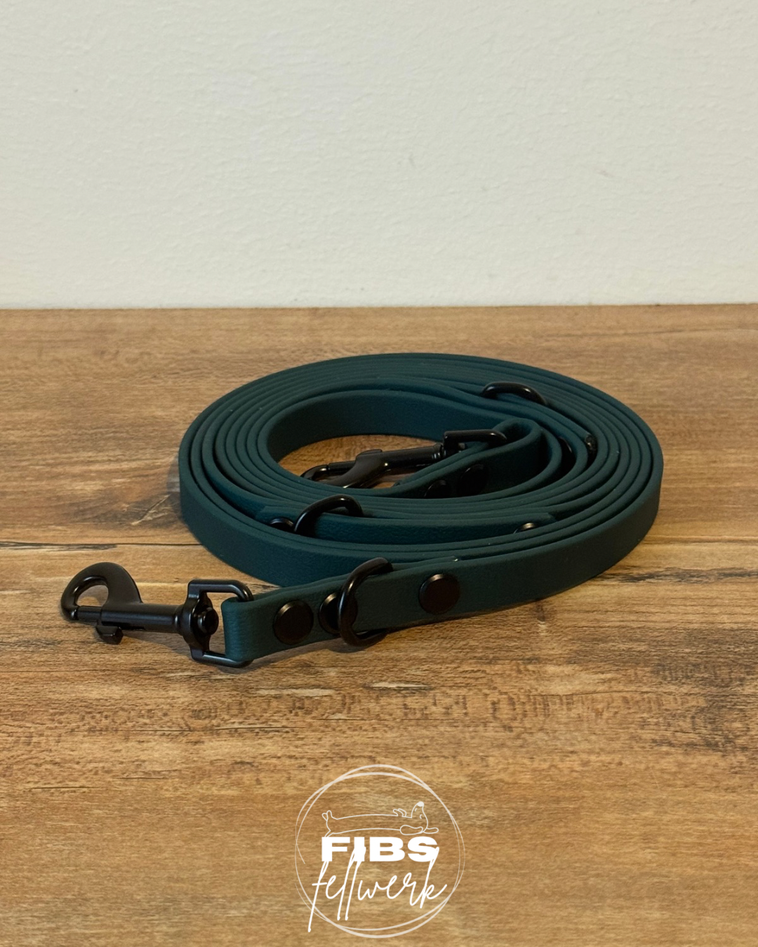 Crossbody Biothane Hundeleine dunkelgrün