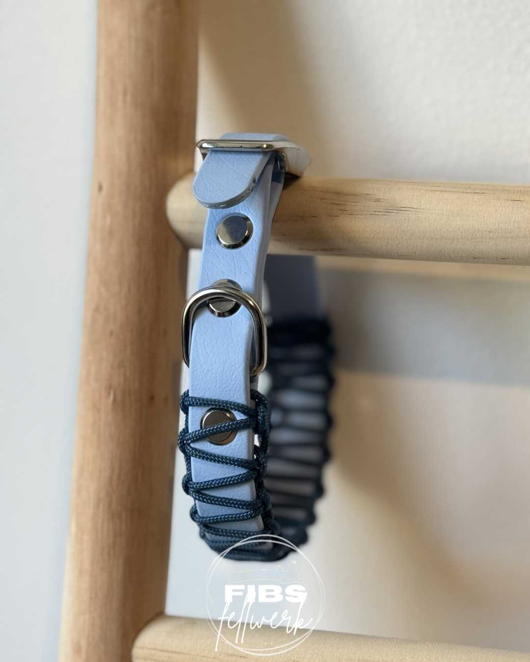 Biothane x Paracord Halsband Blau