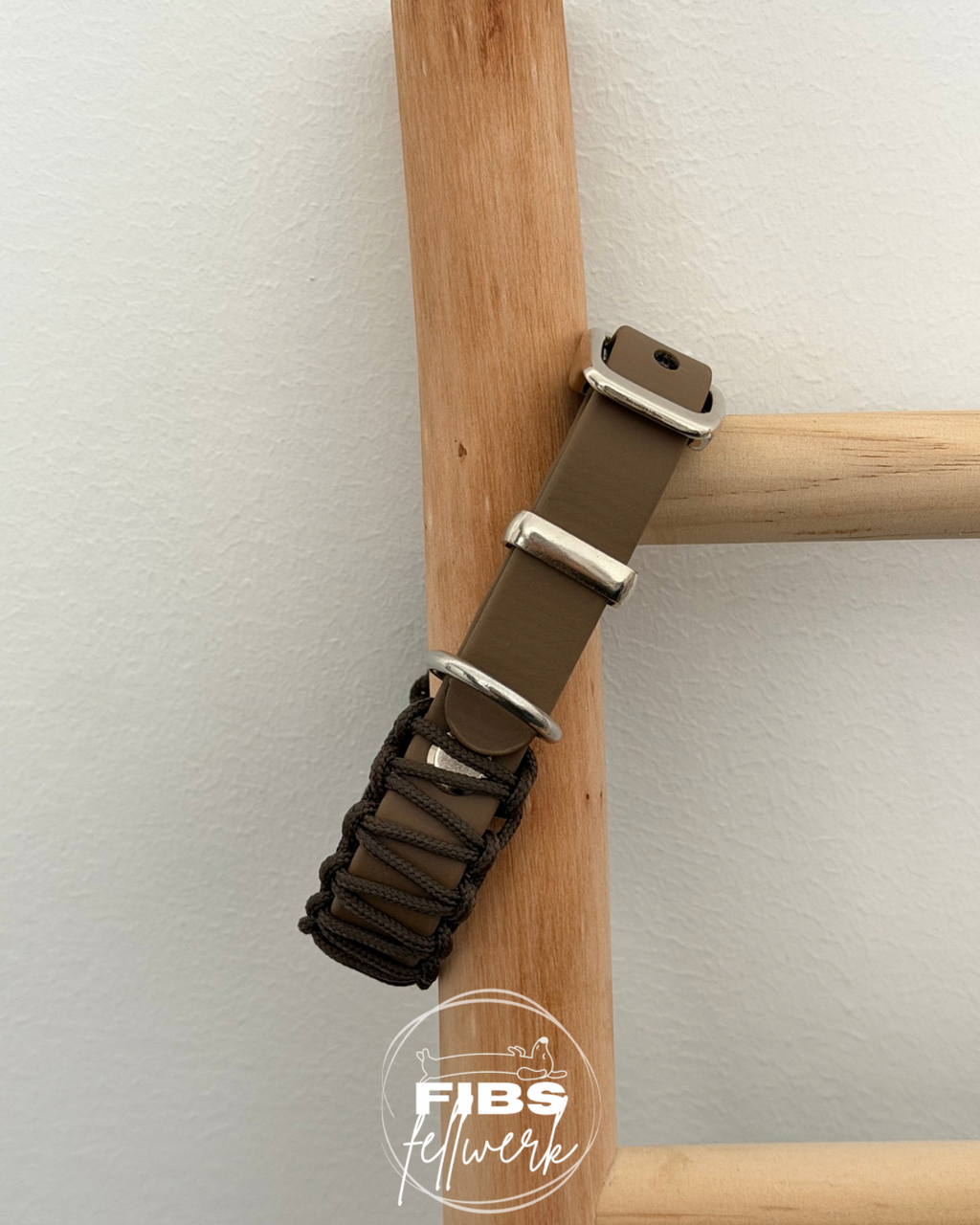 Biothane x Paracord Halsband Braun