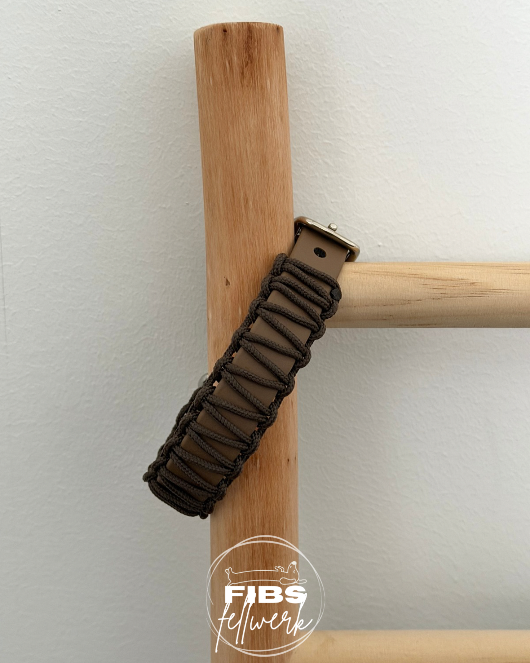 Biothane x Paracord Halsband Braun
