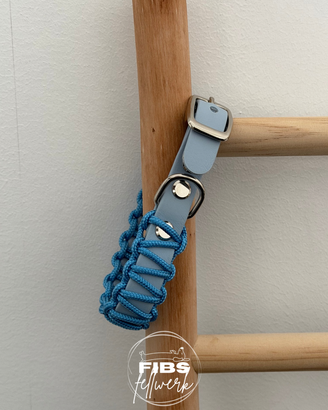 Biothane x Paracord Halsband Blau
