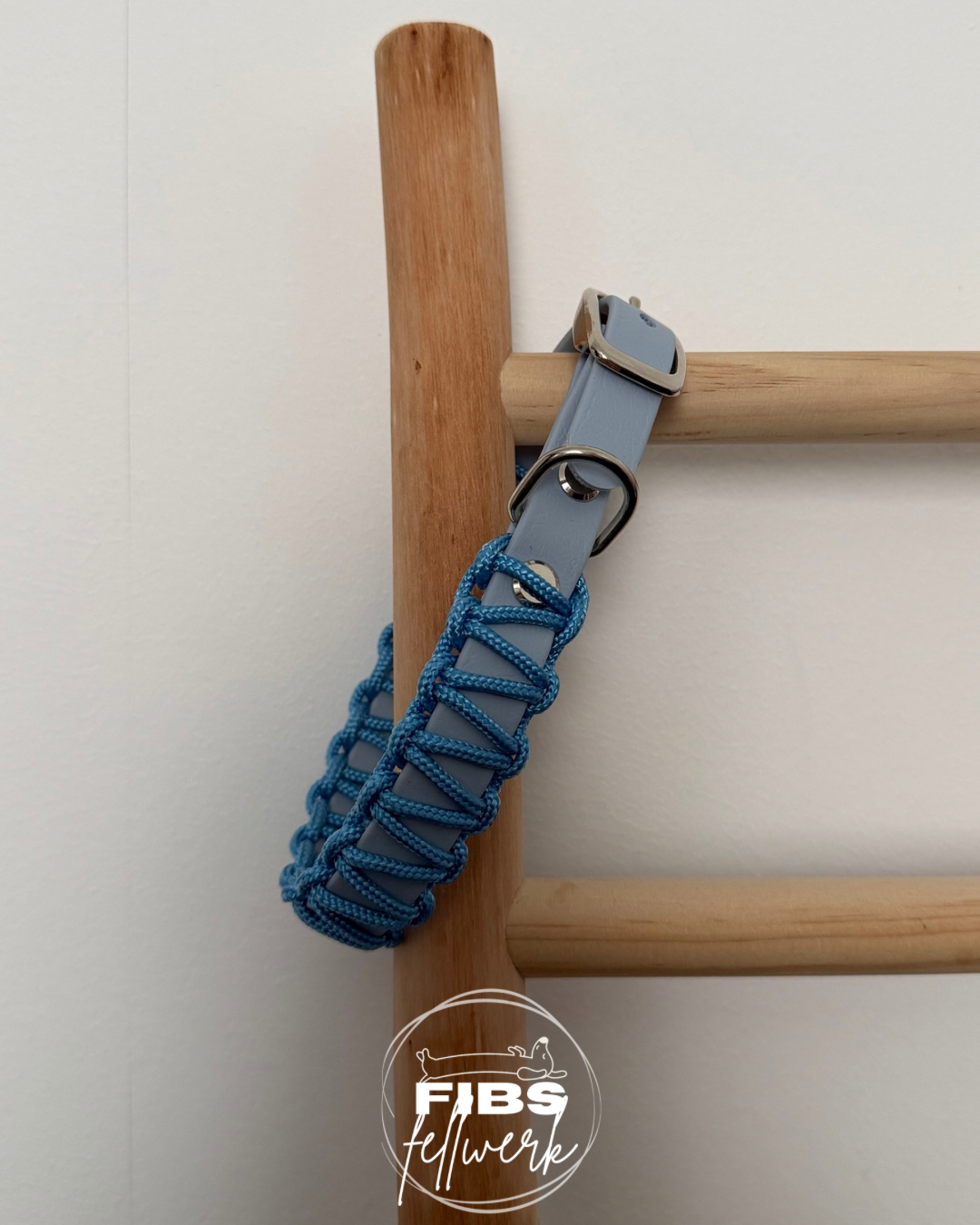 Biothane x Paracord Halsband Blau