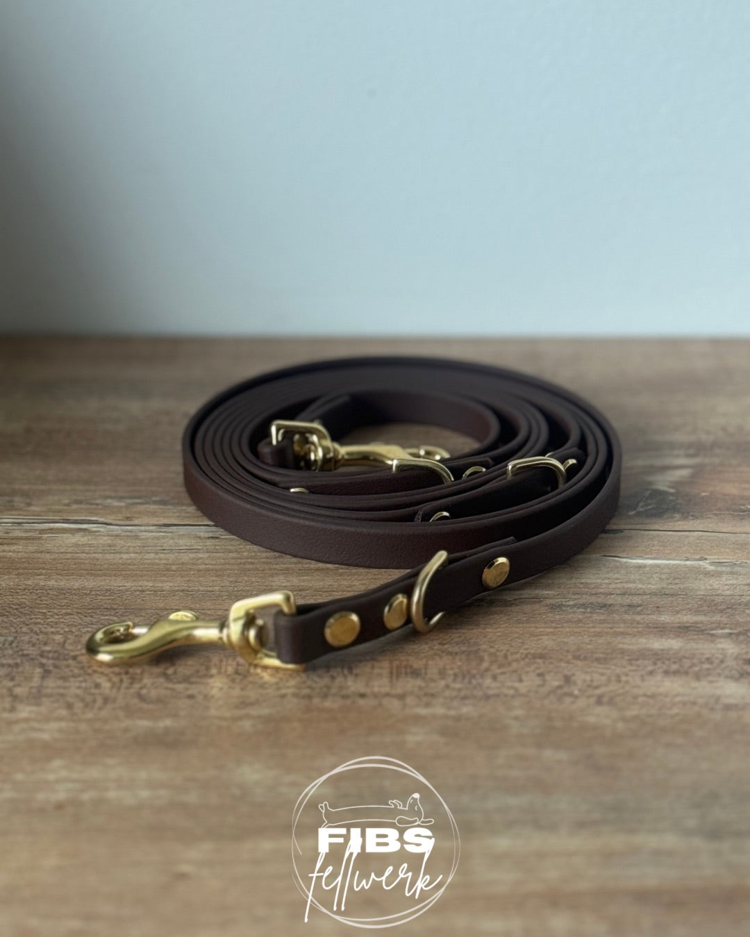 Crossbody Biothane Hundeleine dunkelbraun