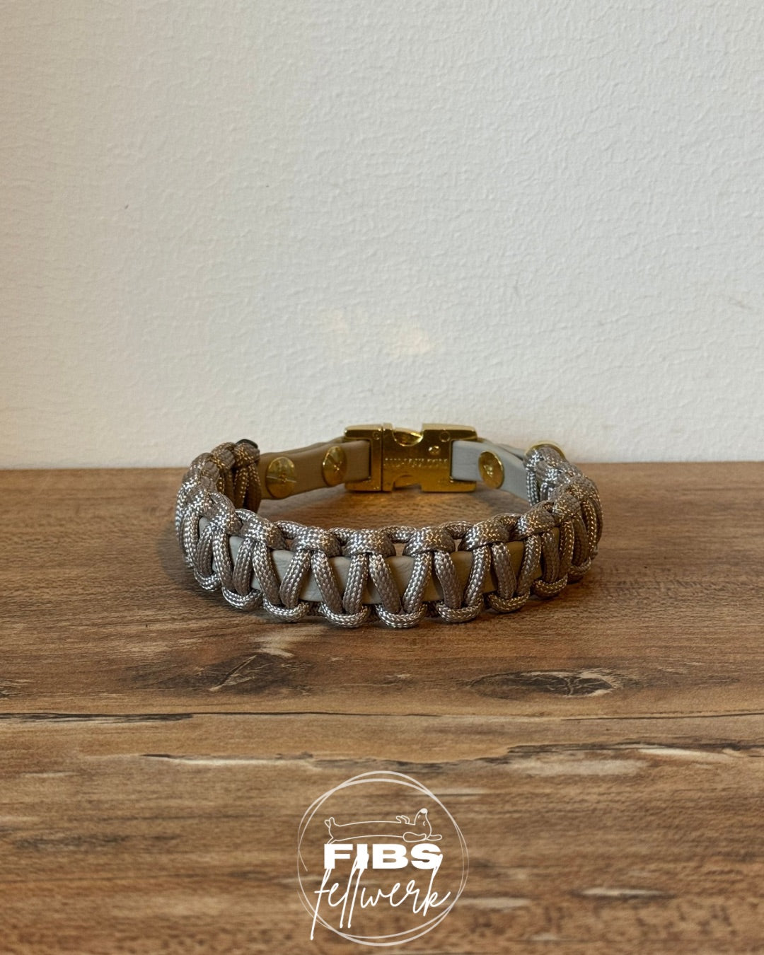 Biothane x Paracord Halsband in Dunkelbraun 28,5cm HU