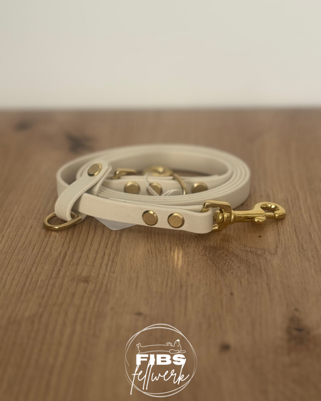 Biothane Führleine cremeweiß