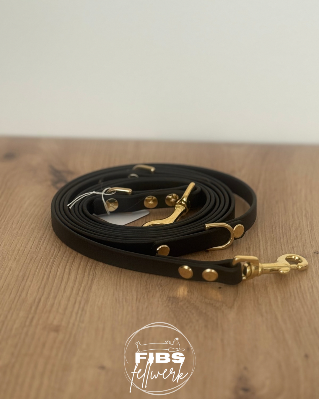 Crossbody Biothane Hundeleine schwarz