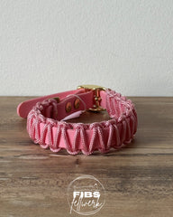 Frühlingskollektion Biothane x Paracord Halsband Rosa