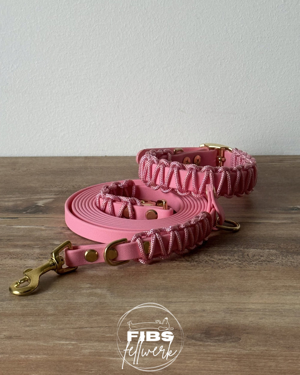 Frühlingskollektion Biothane x Paracord Set Rosa