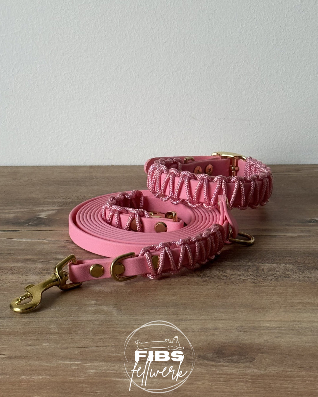 Frühlingskollektion Biothane x Paracord Set Rosa