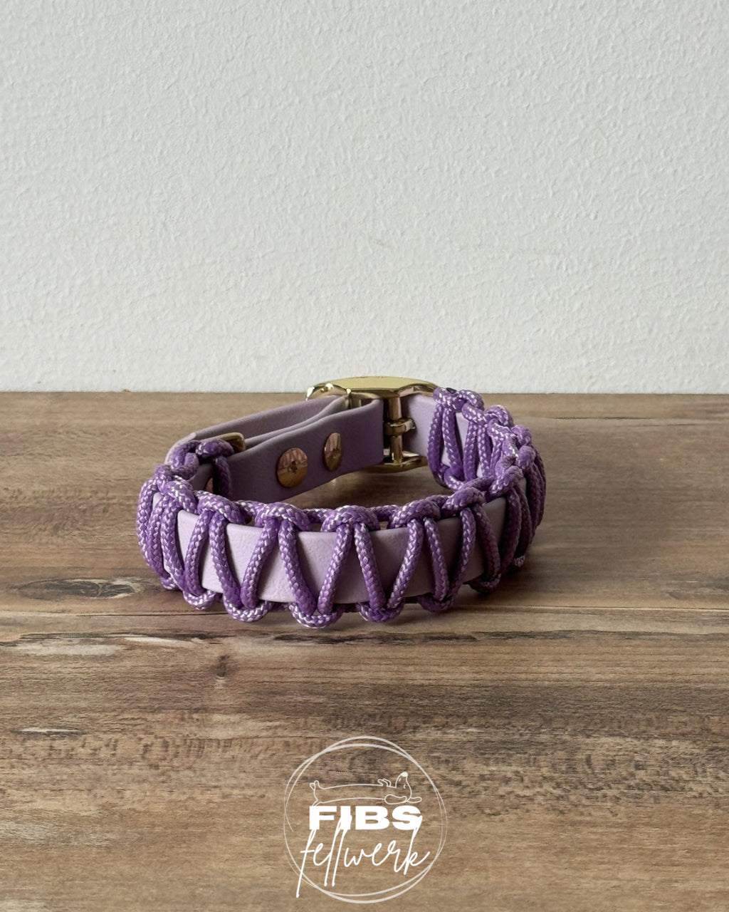 Frühlingskollektion Biothane x Paracord Halsband Lila