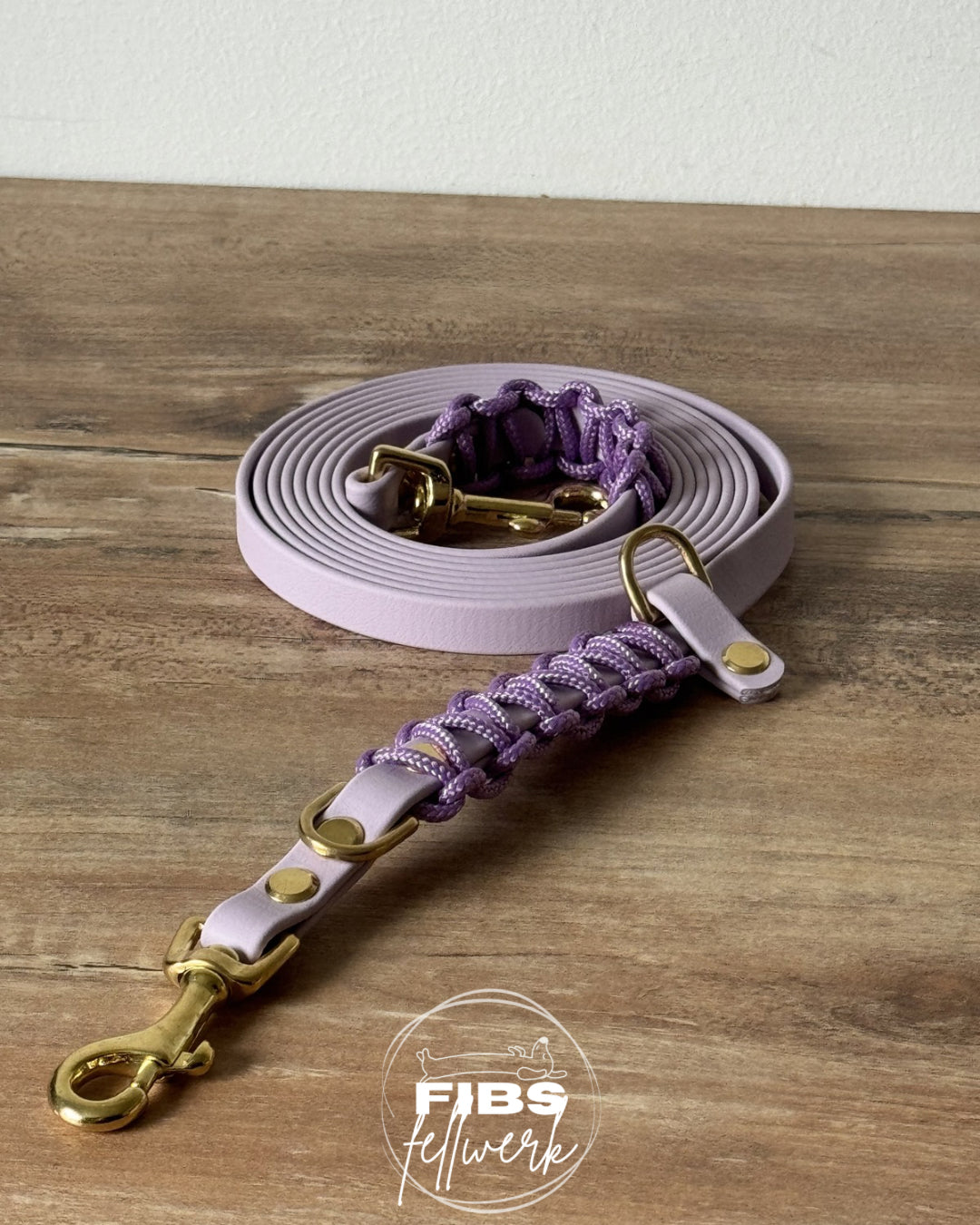 Frühlingskollektion Crossbody Biothane Hundeleine Lila