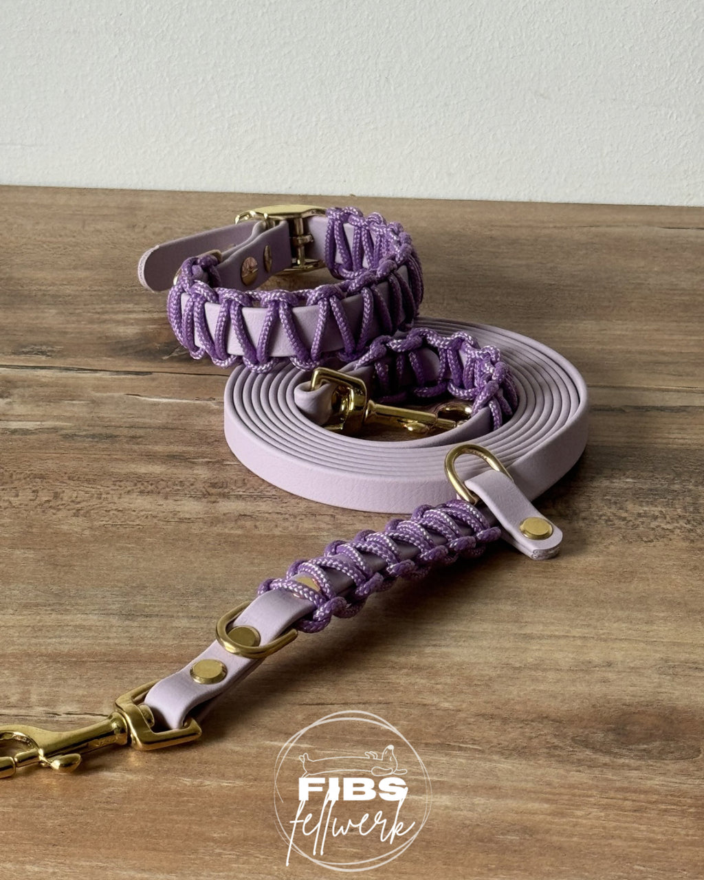 Frühlingskollektion Biothane x Paracord Set Lila