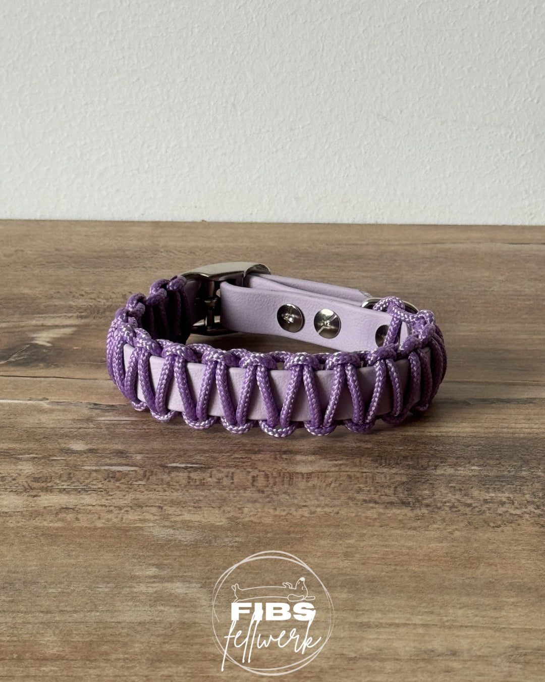 Frühlingskollektion Biothane x Paracord Halsband Lila