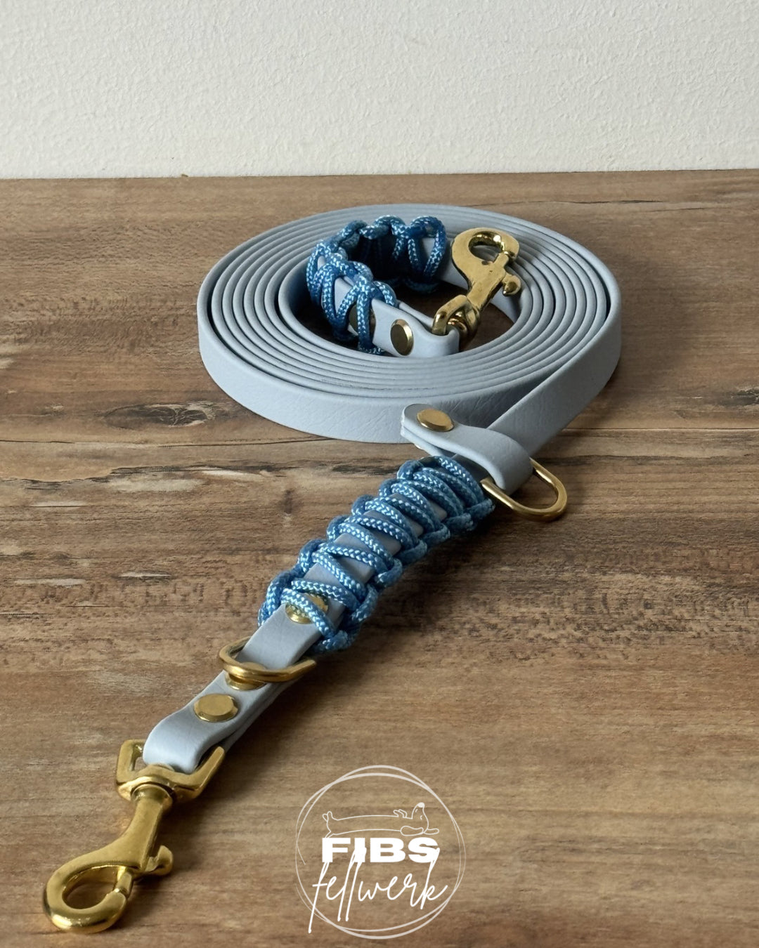 Frühlingskollektion Crossbody Biothane Hundeleine Blau