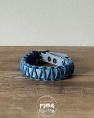 Frühlingskollektion Biothane x Paracord Halsband Blau