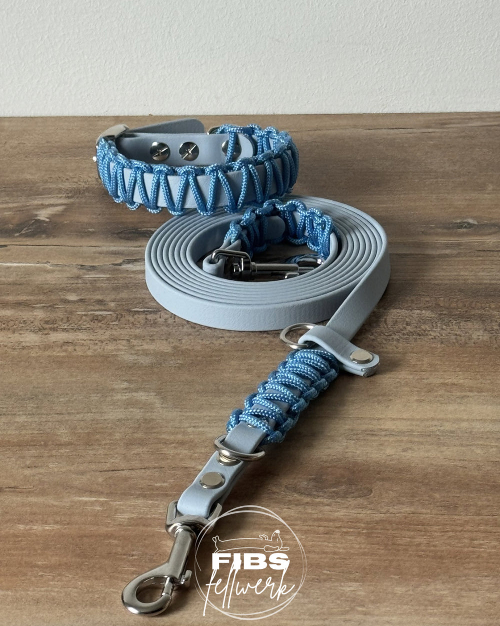 Frühlingskollektion Biothane x Paracord Set Blau