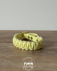 Frühlingskollektion Biothane x Paracord Halsband Gelb