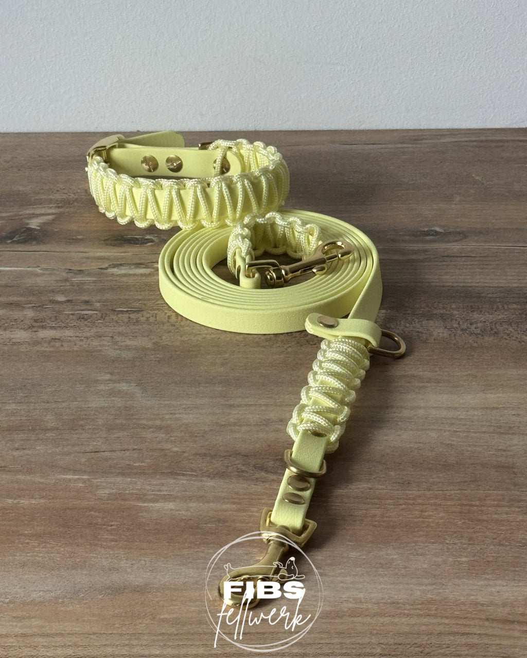 Frühlingskollektion Biothane x Paracord Set Gelb